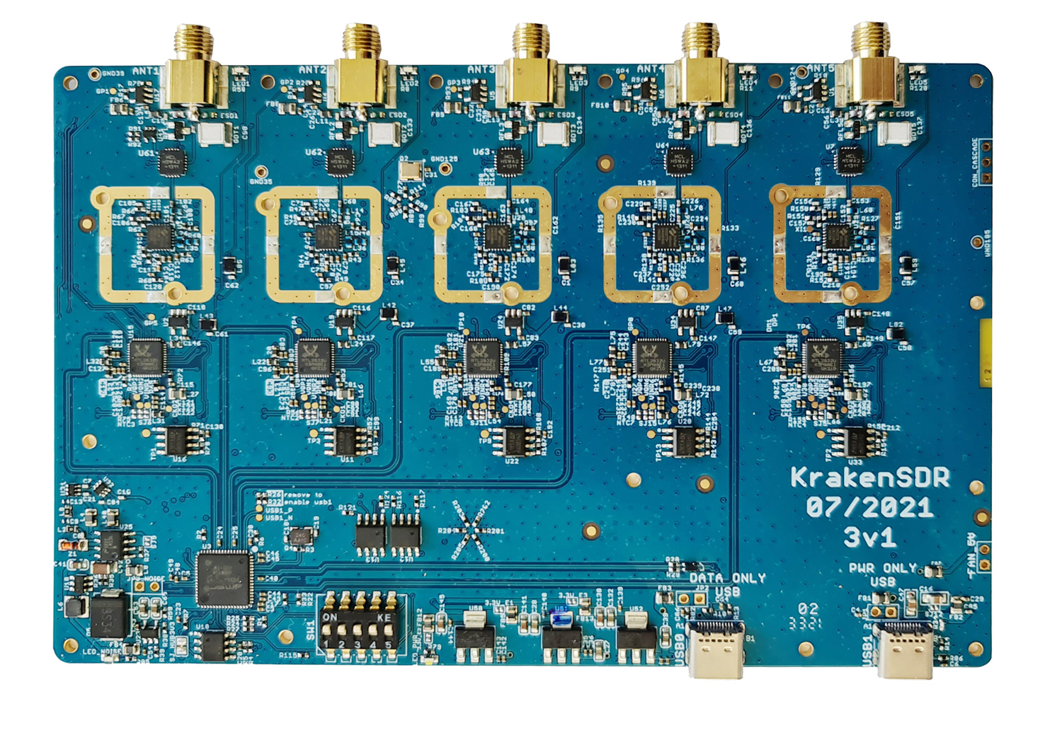 The Kraken SDR is 5x RTL-SDRs